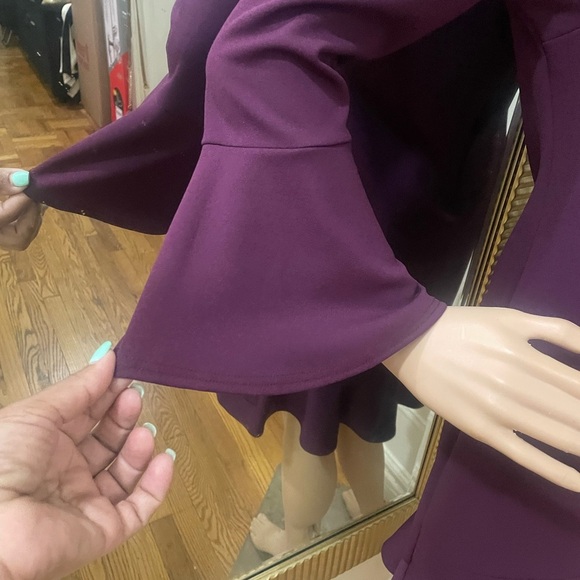 Lulu's Deep Purple Long Sleeve Dress - Picture 7 of 11